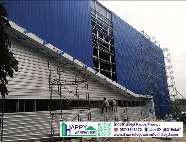 ผลงานโกดังสำเร็จรูป HW-HC 60x30x8 ม. หน้างาน ต.ทับมา จ.ระยอง - Image 4