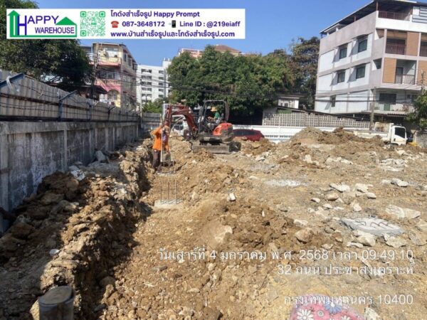 โกดังสำเร็จรูป HW-HC 17×18×6.5 ม. พร้อมกันสาด ออฟฟิศ 8×4ม. ชั้นเดียว - Image 19
