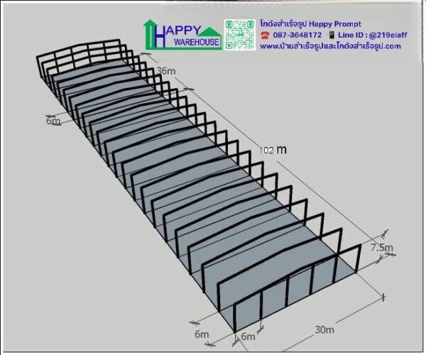 โรงงานผลิตภาชนะจากวัสดุธรรมชาติ หลังที่ 1 HW-H 30x138 สูง 7.5 เมตร  อ.บางคล้า  จ.ฉะเชิงเทรา - Image 62